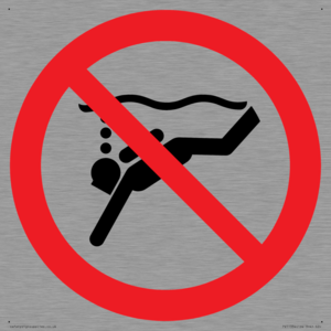 Prohibition: No sub-aqua diving